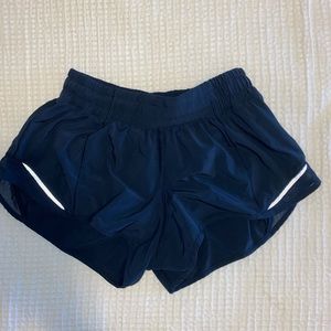 Navy Lululemon Hotty Hot Shorts. 2.5” Inseam.